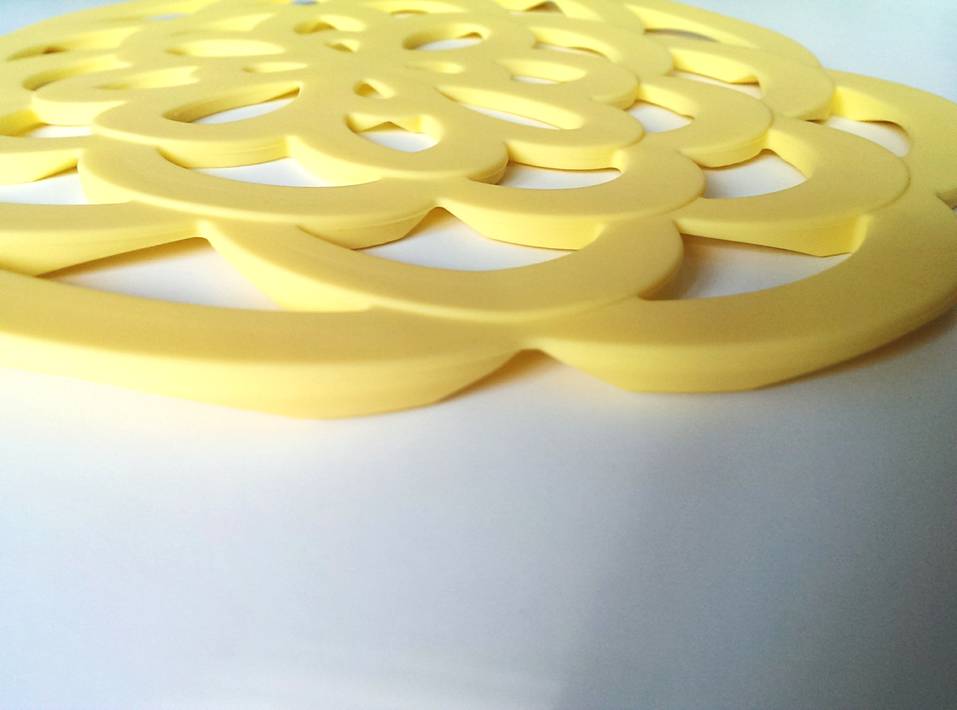 Yellow Trivet Mat Front Detail