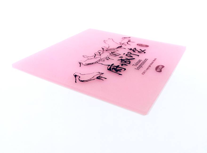 Silicone Coaster Pink Side View