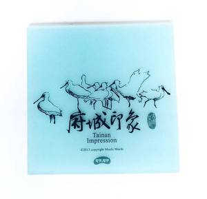 Silicone Coaster - Tainan Impression - Blue 　　　
府城印象 矽膠杯墊 - 藍For Kitchen/Home/Houseware/Homeware/Dinning/Hot Beverage Tea Drink/Cup/Anti-slip/Mat/Square/Artsy/Cutlery/Heat Insulation