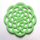 Silicone Trivet Mat - Green　　　　　　　　　隔熱墊 - 綠　　　For Kitchen/Home/Houseware/Homeware/Dinning/Hot Soup Meal/Pot/Anti-slip