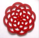 Silicone Trivet Mat - Red 隔熱墊 - 紅　　　　　　For Kitchen/Home/Houseware/Homeware/Dinning/Hot Soup Meal/Pot/Anti-slip